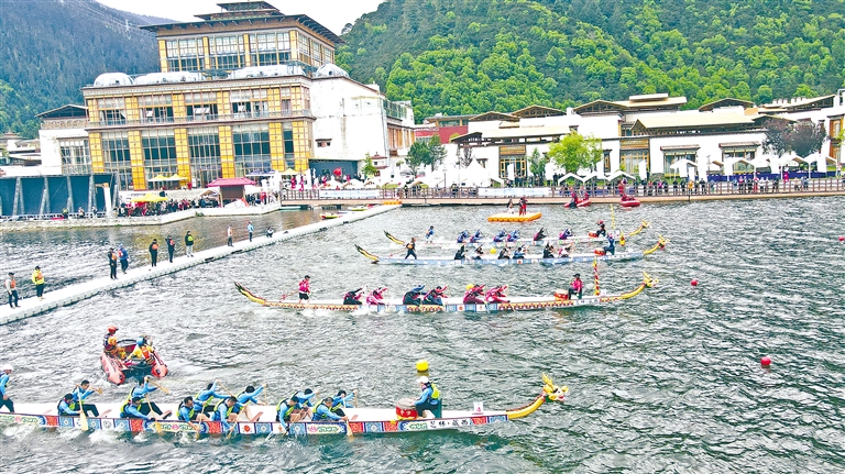 飞桨逐浪在鲁朗