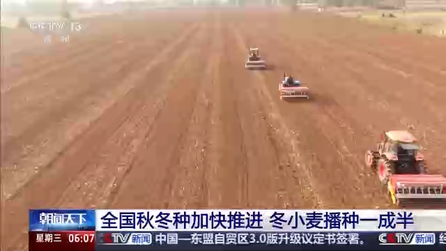 视频丨全国秋粮收获已过八成半 冬小麦播种加快推进