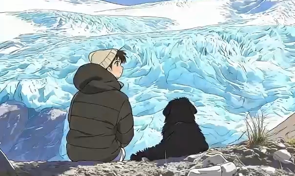 萨普雪山下的治愈时光，一人一狗静赏雪域美景