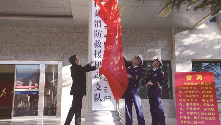 拉萨消防救援机动支队挂牌
