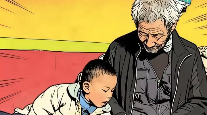 爷爷耐心被孙子学到余额不足