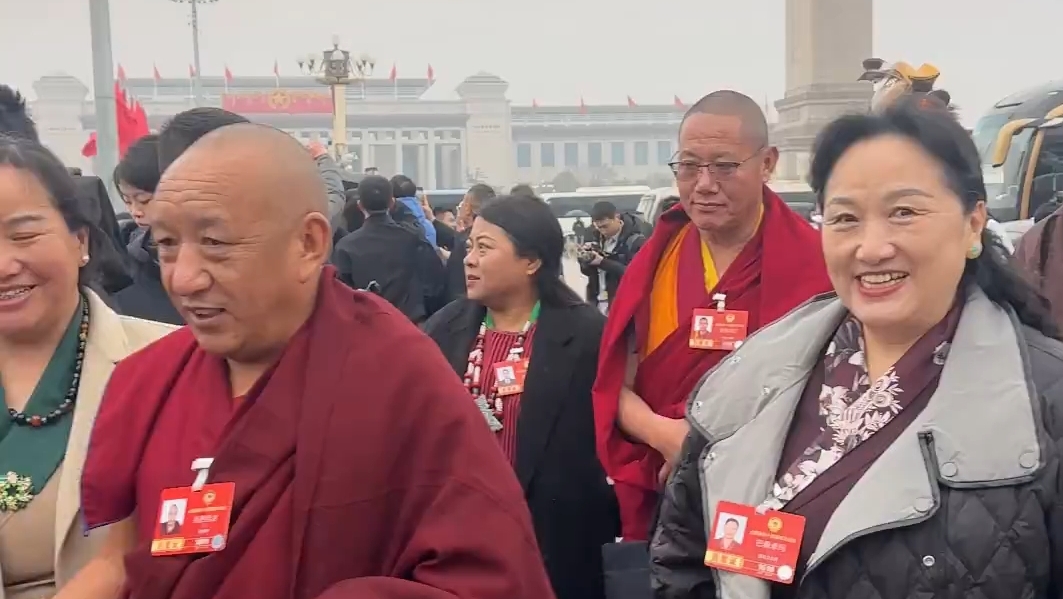 全国政协十四届四次会议开幕 住藏全国政协委员步入会场