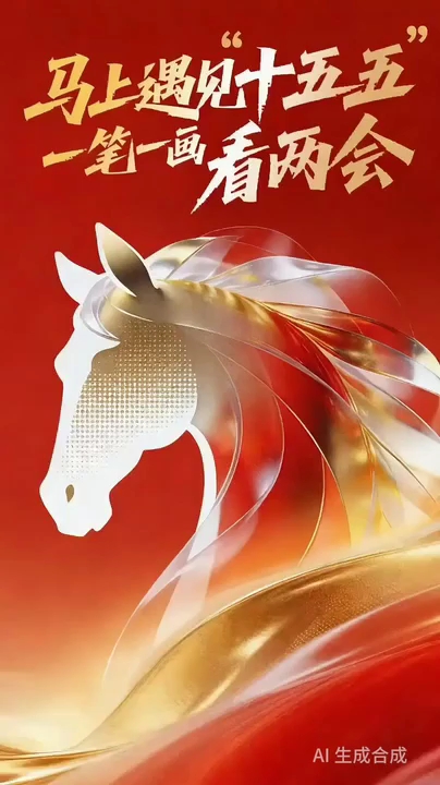 AI图说｜马上遇见“十五五” 一笔一画看两会