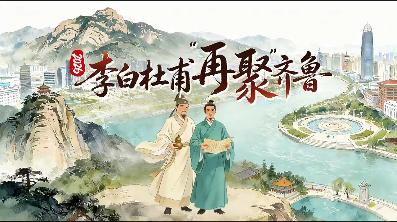 AI视频丨2026年，李白杜甫“再聚”齐鲁<br>