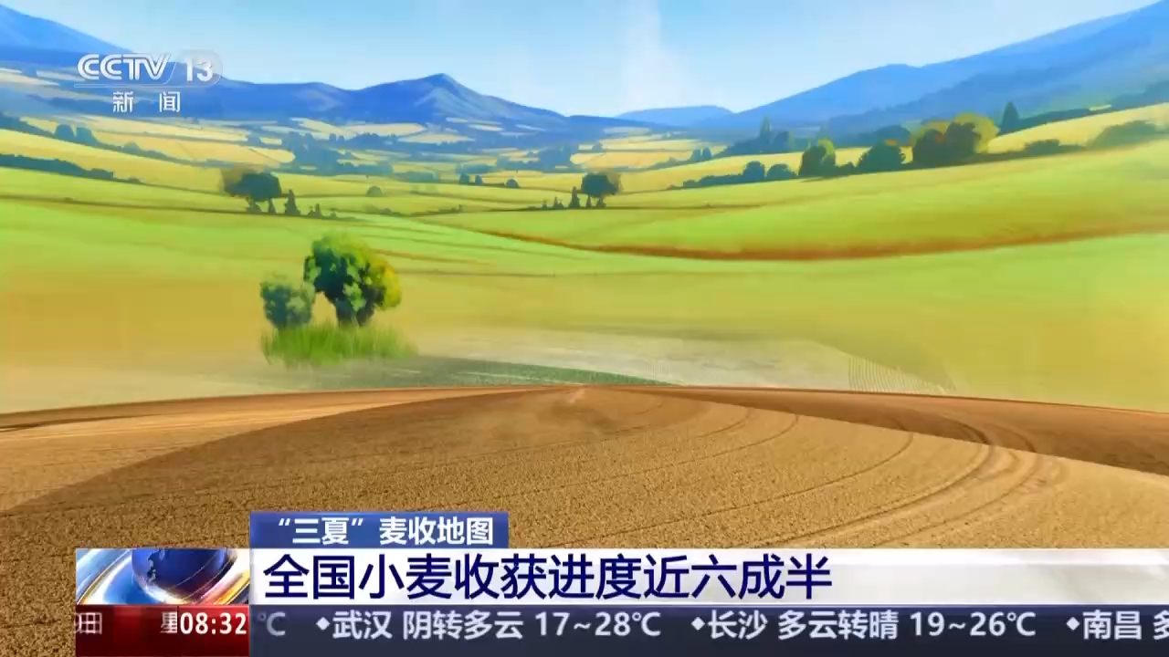 视频丨全国小麦收获进度近六成半